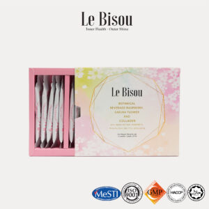 Le Bisou Botanical Beverage Raspberry, Sakura Flower And Collagen