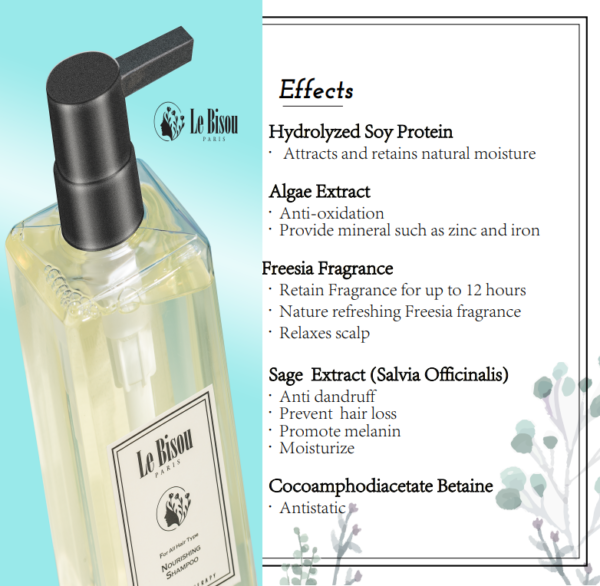 Le Bisou Syampu Berkhasiat Wangian Freesia (500ML) - Image 4