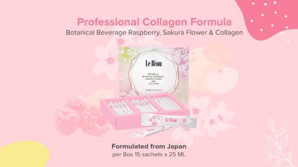 Year-End Beauty Deals - Le Bisou Botanical Beverage Raspberry, Sakura Flower And Collagen【Buy 2 Free 1 Mini Premium Pack】 - Image 2